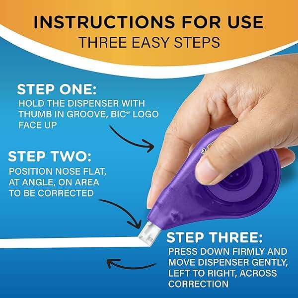 BIC Wite-Out EZ Correct Correction Tape, School Supplies for Students and Teachers, Applies Dry, No Dry Time, Tear Resistant, 4-Count Pack in White - Image 3