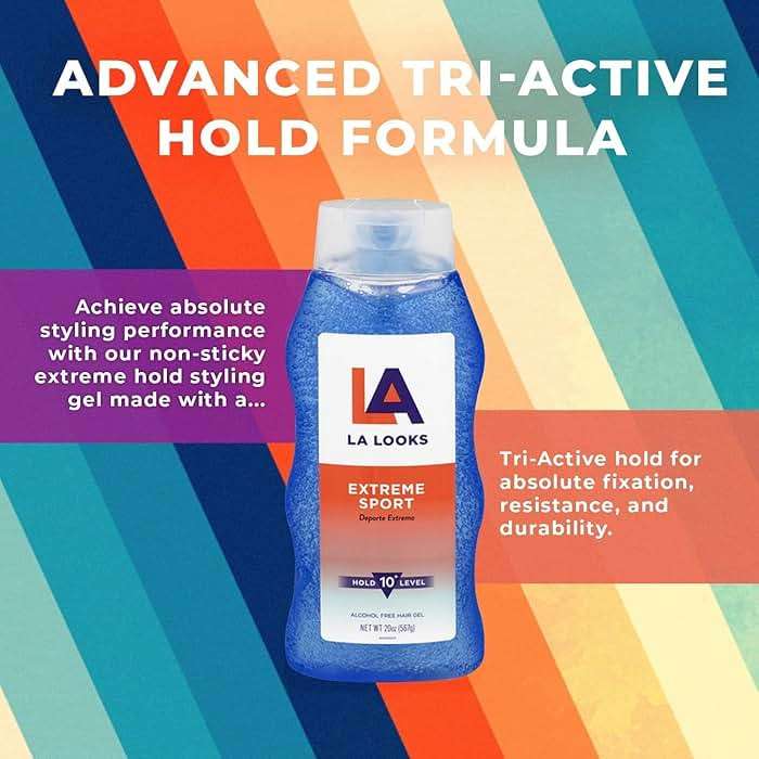 LA Looks Styling Hair Gel - Extreme Sport - 20 Oz - Hold for High Performance Activity - Image 3
