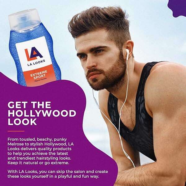 LA Looks Styling Hair Gel - Extreme Sport - 20 Oz - Hold for High Performance Activity - Image 4
