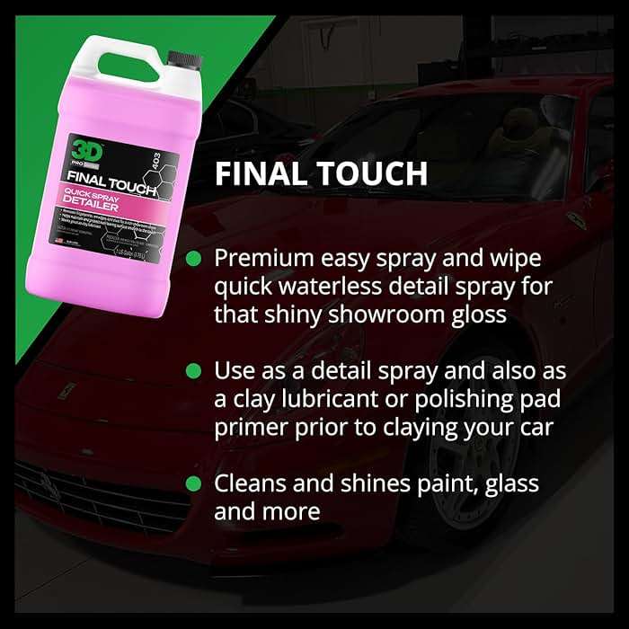 3D Final Touch Quick Detail Spray - Easy Spray On, Wipe Off Showroom Shine 1 Gallon - Image 4