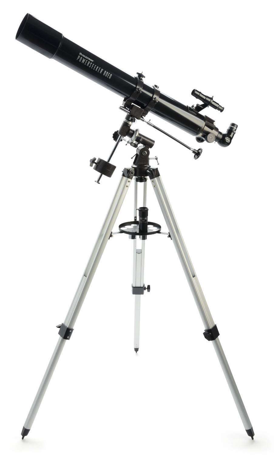 Celestron - PowerSeeker 80EQ Telescope - Manual German Equatorial Telescope for Beginners - Compact and Portable - Bonus Astronomy Software Package - 80mm Aperture - Image 1