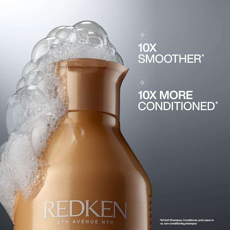 Redken All Soft Shampoo - Moisturizes & Hydrates Dry Hair, Softens & Adds Shine, With Argan Oil, Safe For Color-Treated Hair - Image 2
