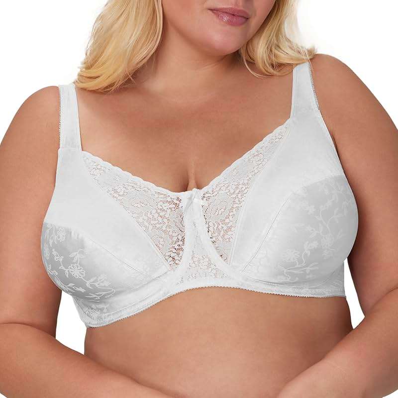 Playtex Women's Secrets Love My Curves Signature Floral Underwire Full Coverage Bra US4422 - Image 1