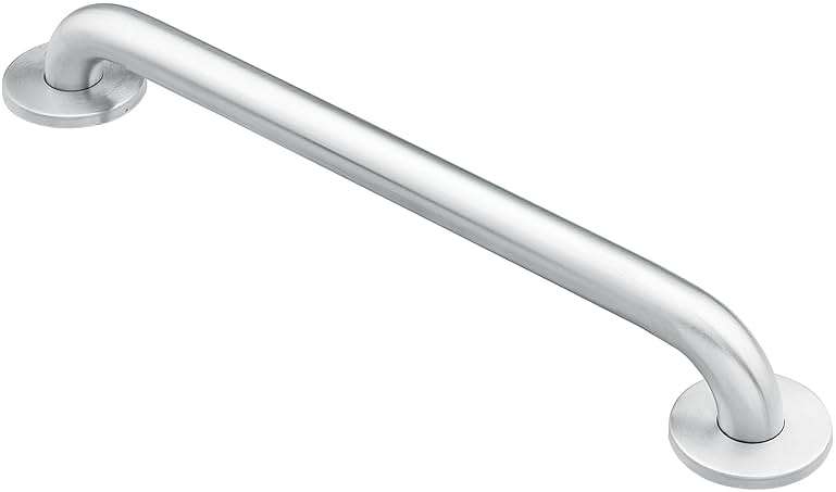 Moen Home Care Bathroom Safety 24 Inch Stainless Steel Handicap Grab Bar for Bathtub and Shower, Heavy Duty Handle, Elderly Assistance Product with Concealed Screws, 8724 - Image 1