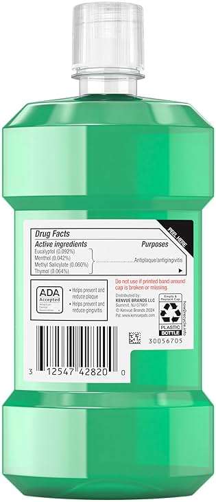 Listerine Freshburst Intense Antiseptic Mouthwash for Bad Breath, Kills 99.9% of Germs that Cause Bad Breath & Fight Plaque & Gingivitis, ADA Accepted Mouthwash, Intense Spearmint, 250 mL - Image 9
