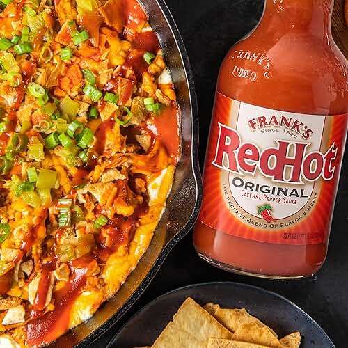 Frank's RedHot Hot Sauce, Original, Made with Cayenne Peppers, Ready-To-Use, Shake or Pour Over Chicken Wings, Sandwiches, Pizza, and More for the Perfect Bend of Flavor and Heat, 23 fl oz - Image 18
