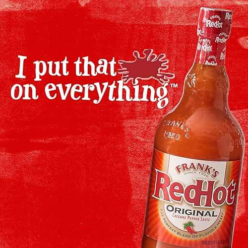 Frank's RedHot Hot Sauce, Original, Made with Cayenne Peppers, Ready-To-Use, Shake or Pour Over Chicken Wings, Sandwiches, Pizza, and More for the Perfect Bend of Flavor and Heat, 23 fl oz - Image 20