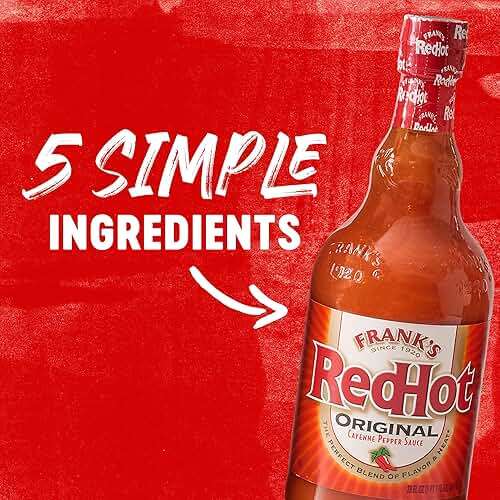 Frank's RedHot Hot Sauce, Original, Made with Cayenne Peppers, Ready-To-Use, Shake or Pour Over Chicken Wings, Sandwiches, Pizza, and More for the Perfect Bend of Flavor and Heat, 23 fl oz - Image 3