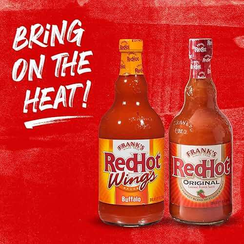 Frank's RedHot Hot Sauce, Original, Made with Cayenne Peppers, Ready-To-Use, Shake or Pour Over Chicken Wings, Sandwiches, Pizza, and More for the Perfect Bend of Flavor and Heat, 23 fl oz - Image 22