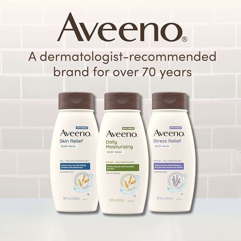 Aveeno Skin Relief Body Wash with Triple Oat Complex, Fragrance-Free, Gentle Daily Body Wash for Sensitive Skin Leaves Itchy, Dry Skin Feeling Soothed & Moisturized 18 Fl Oz - Image 6