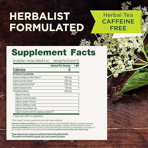 Traditional Medicinals Tea, Herbal Cold Care Seasonal Tea with Elderflower Spice, Kosher, Non-GMO, Caffeine-Free, Compostable - 96 Tea Bags (6 Pack) - Image 2