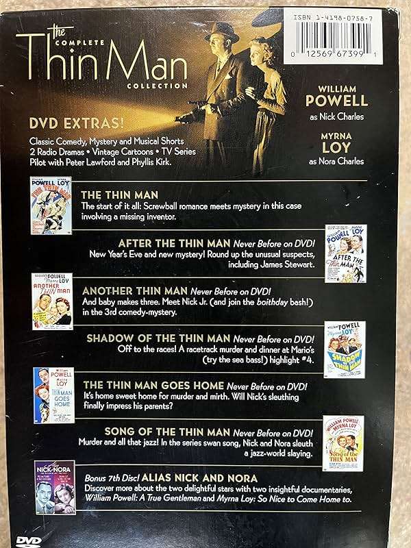 The Complete Thin Man Collection (The Thin Man / After the Thin Man / Another Thin Man / Shadow of the Thin Man / The Thin Man Goes Home / Song of the Thin Man / Alias Nick and Nora) - Image 4