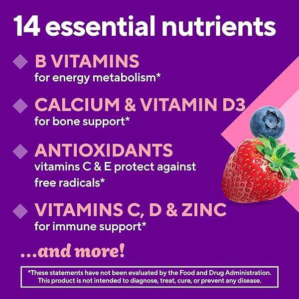 Vitafusion Women’s Sugar Free Daily Multivitamin Supplement, Keto Diet Friendly Adult Gummy Vitamin for Energy, Bone & Immune Support*, 90 Count - Image 8