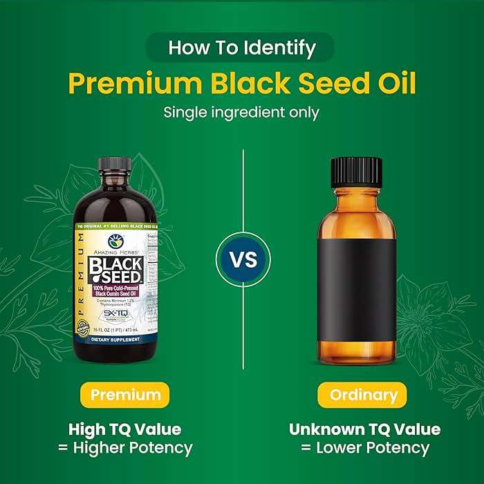 Amazing Herbs Premium Black Seed Oil - Cold Pressed Nigella Sativa Aids in Digestive Health, Immune Support, Brain Function, Joint Mobility, Gluten Free, Non GMO - 16 Fl Oz - Image 4