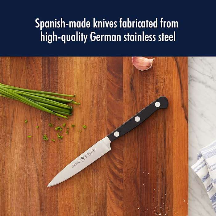 HENCKELS Classic Razor-Sharp 3-Piece Kitchen Knife Set, Chef Knife, Paring Knife, Utility Knife, German Engineered Informed by 100+ Years of Mastery, Stainless Steel - Image 4