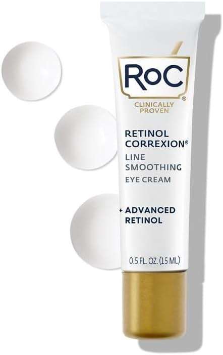 RoC Retinol Correxion Line Smoothing Eye Cream, Anti Aging Under Eye Moisturizer for Fine Lines & Puffiness, Gentle & Hydrating for Delicate Eye Skin, Brighten & Hydrate (Packaging May Vary) - 0.5 oz - Image 1