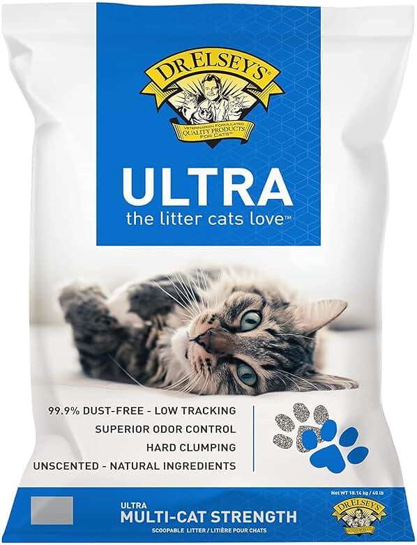Dr. Elsey's Ultra UnScented Clumping Clay Cat Litter 40 lb. Bag - Image 1