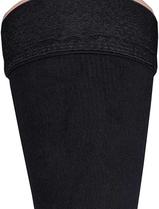 Truform Compression Socks, 20-30 mmHg, Men's Dress Socks, Thigh High Over Knee Length, Black, X-Large - Image 7