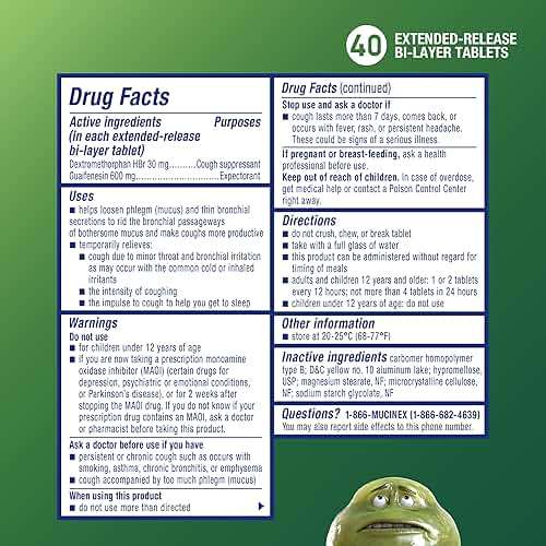 Mucinex DM 12Hr Chest Congestion & Cough Medicine For Adults, Cold And Cough Medicine for Excess Mucus Relief, 600 mg Guaifenesin & 30 mg Dextromethorphan HBr, 40 Bi-Layer Tablets - Image 2