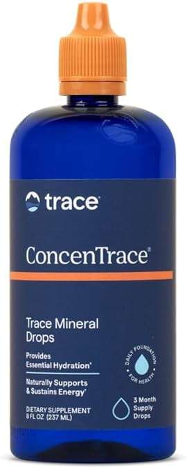 Trace Minerals ConcenTrace Trace Mineral Drops | Supports Energy, Digestion, Bone Health & Hydration, 70+ Ionic Trace Minerals w/Magnesium, Chloride & Potassium | Keto, Vegan & Non-GMO | 96 Servings - Image 1
