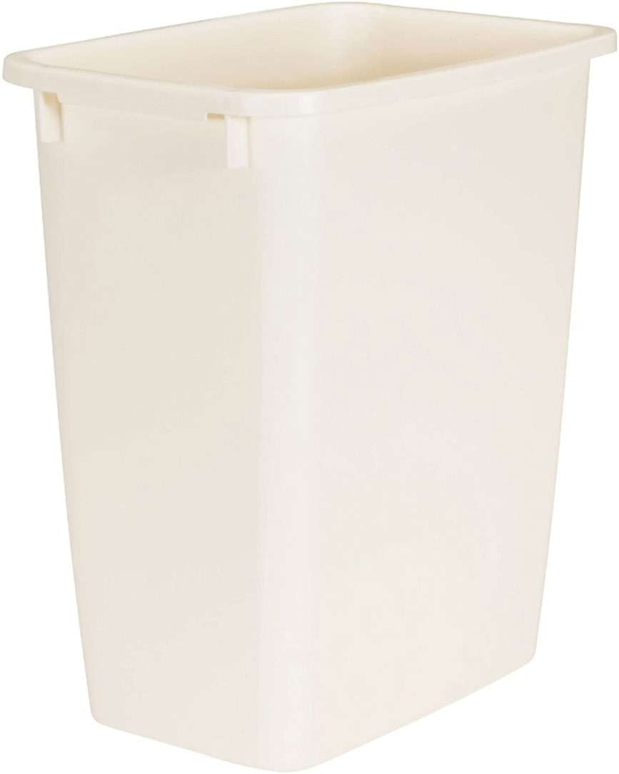 Rubbermaid 21 Quart Traditional Kitchen Bathroom and Office Rectangular Plastic Open Wastebasket Trash Can Bisque - Image 1