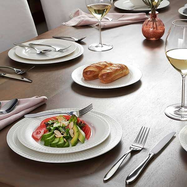 Oneida Silverware Set For 8, Mooncrest 45-Piece Everyday Flatware Set with Serving Utensils, Service For 8, 18/0 Stainless Steel and Dishwasher Safe, Knives Spoons And Forks Sets (Silver, 45 Piece) - Image 11