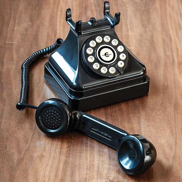 Crosley CR62-BK Kettle Classic Corded Desk Phone - Landline for Home with Retro Rotary Style, Black - Image 4