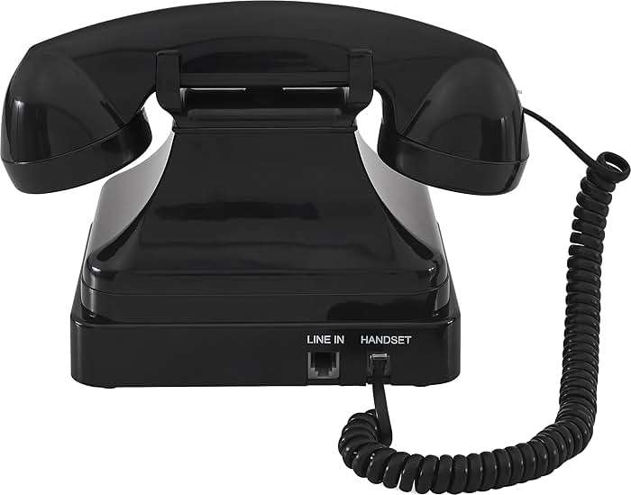 Crosley CR62-BK Kettle Classic Corded Desk Phone - Landline for Home with Retro Rotary Style, Black - Image 9