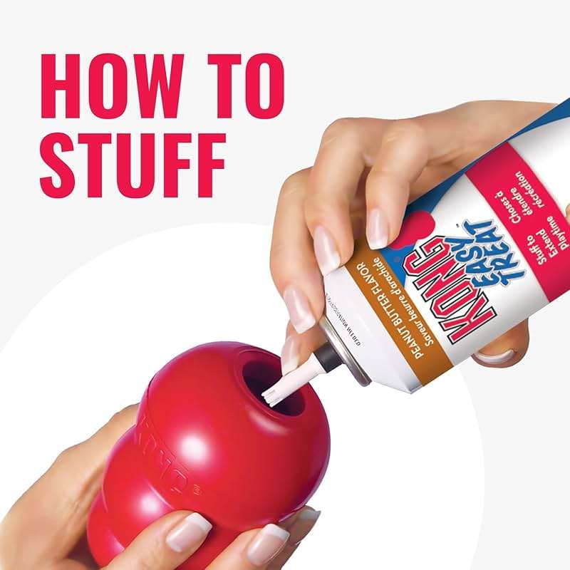 KONG Classic Stuffable Dog Toy - Fetch & Chew Toy for Dogs - Treat-Filling Capabilities & Erratic Bounce for Extended Play Time - Durable Natural Rubber Material - for Medium Dogs - Image 5