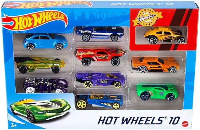 Hot Wheels Set of 10 1:64 Scale Toy Trucks and Cars for Kids and Collectors, Styles May Vary (Amazon Exclusive) - Image 1