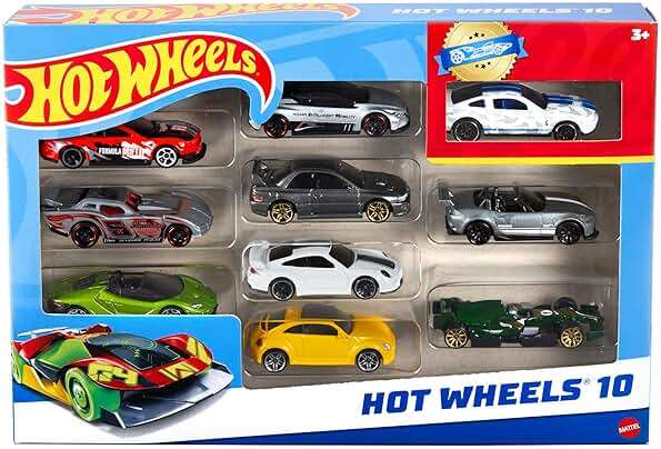 Hot Wheels Set of 10 1:64 Scale Toy Trucks and Cars for Kids and Collectors, Styles May Vary (Amazon Exclusive) - Image 6