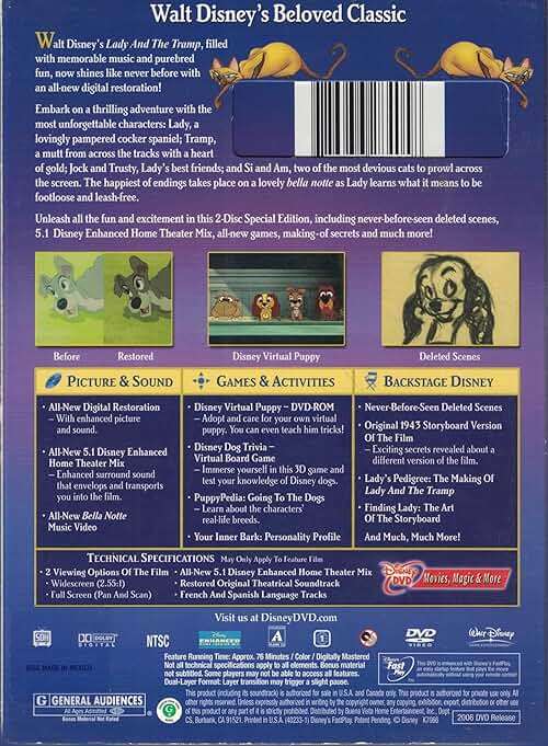 Lady and the Tramp (Two-Disc 50th Anniversary Platinum Edition) - Image 2