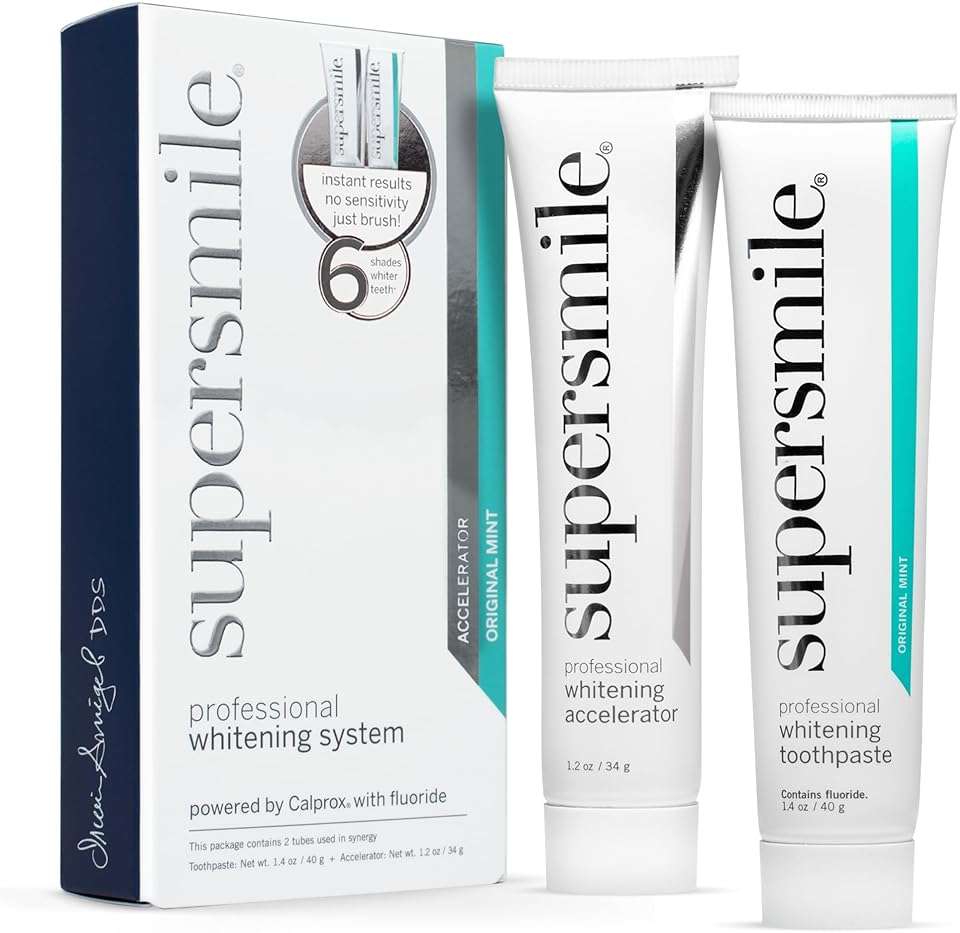 Supersmile Teeth Whitening System - Whitening Toothpaste and Accelerator - Whitens Up to 7 Shades - Image 1