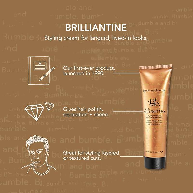 Bumble and bumble. Brilliantine Styling Cream | Adds Separation and Shine | With Castor Oil | For Medium to Thick Hair Types, 2 Fl Oz - Image 4
