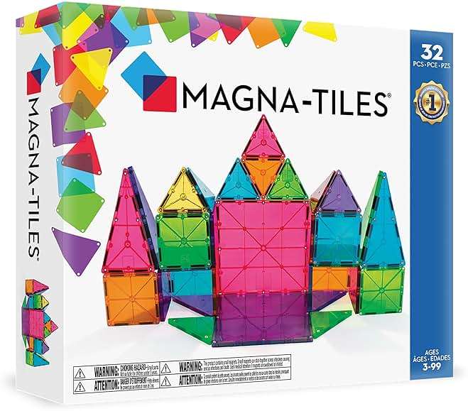 MAGNA-TILES Classic 32-Piece Magnetic Construction Set, The ORIGINAL Magnetic Building Brand - Image 1
