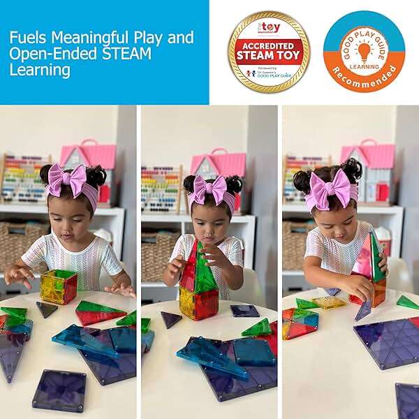 MAGNA-TILES Classic 32-Piece Magnetic Construction Set, The ORIGINAL Magnetic Building Brand - Image 4