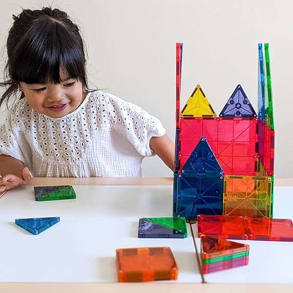 MAGNA-TILES Classic 32-Piece Magnetic Construction Set, The ORIGINAL Magnetic Building Brand - Image 5