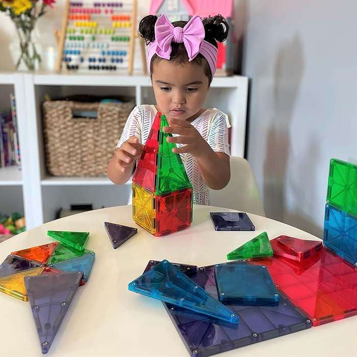 MAGNA-TILES Classic 32-Piece Magnetic Construction Set, The ORIGINAL Magnetic Building Brand - Image 7