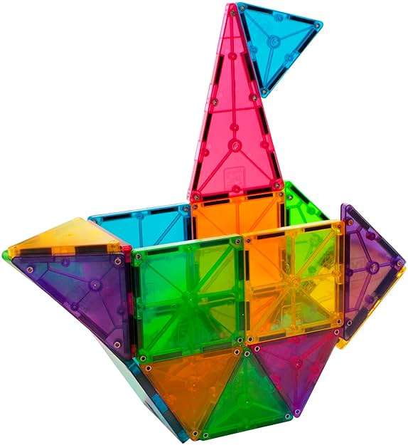 MAGNA-TILES Classic 32-Piece Magnetic Construction Set, The ORIGINAL Magnetic Building Brand - Image 9