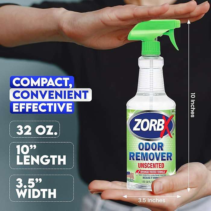 ZORBX Unscented Odor Eliminator Spray 32 Fl Oz – Professional Strength Odor Remover for Pet Urine, Smoke & Strong Household Odors – Safe for Carpet, Upholstery & Healthcare Use - Image 3