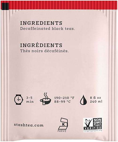 Stash Tea Decaf English Breakfast Black Tea - Decaf, Non-GMO Project Verified Premium Tea with No Artificial Ingredients, 18 Count (Pack of 6) - 108 Bags Total - Image 4