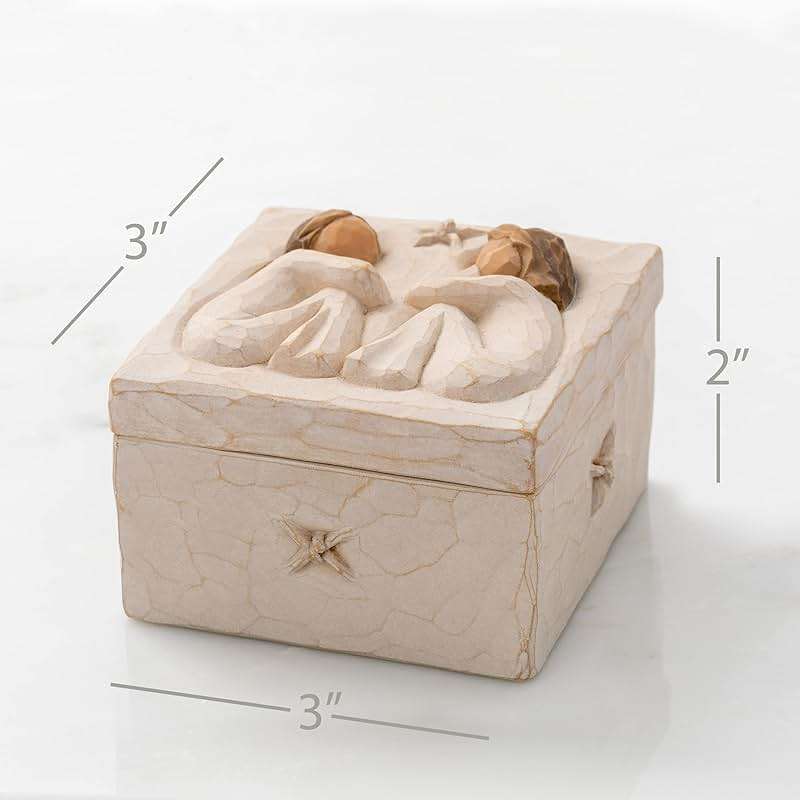 Willow Tree Friendship Keepsake Box, Forever True, Forever Friends, Holds Jewelry and Treasures, Carving of Best Friends or Sisters, Sculpted Hand-Painted Keepsake Box - Image 3