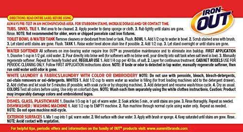 Iron OUT Powder Rust Stain Remover, Remove and Prevent Rust Stains in Bathrooms, Kitchens, Appliances, Laundry, and Outdoors, 9.5 Pound - Image 3