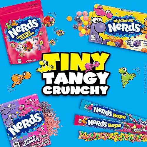 NERDS Rope Rainbow Candy, Crunchy & Gummy, 0.92 oz, 24 Pk | Gummy rope, tangy crunchy NERDS candy coating, individually wrapped, party favors, lunchbox, bulk - Image 4