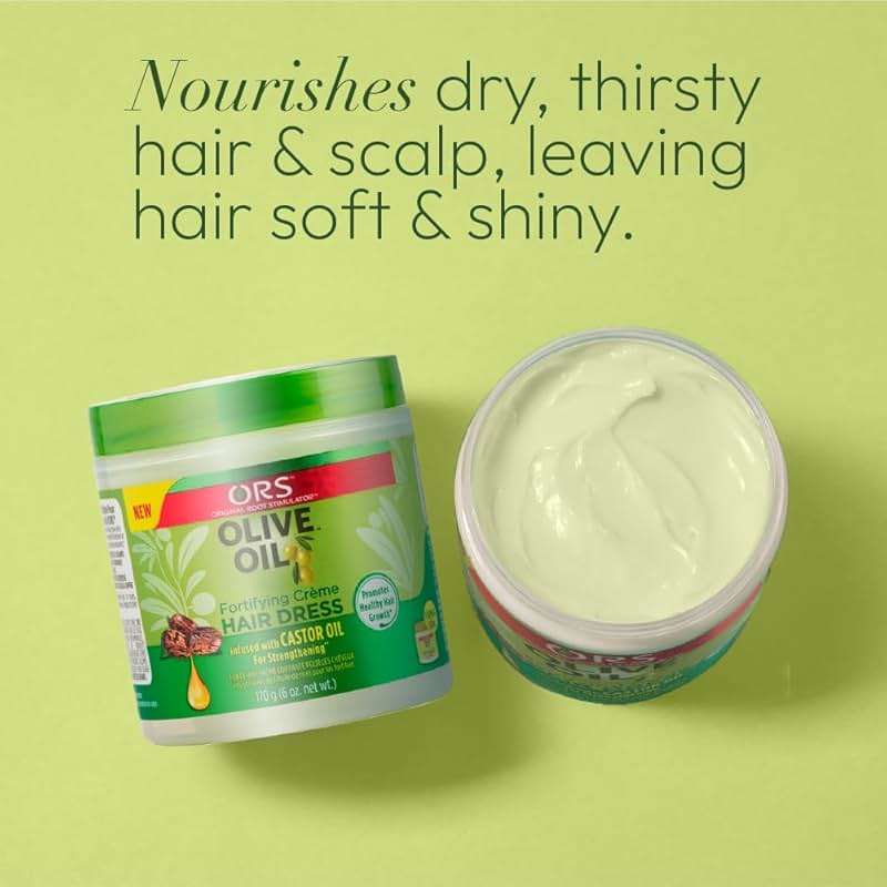 ORS Olive Oil Fortifying Cream Hair Dress Infused with Castor Oil for Strengthening 6 Ounce - Image 8
