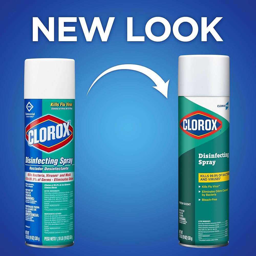 CloroxPro Disinfecting Spray, Fresh Scent, 19 Ounces, Pack of 12 (Packaging May Vary) - Image 2
