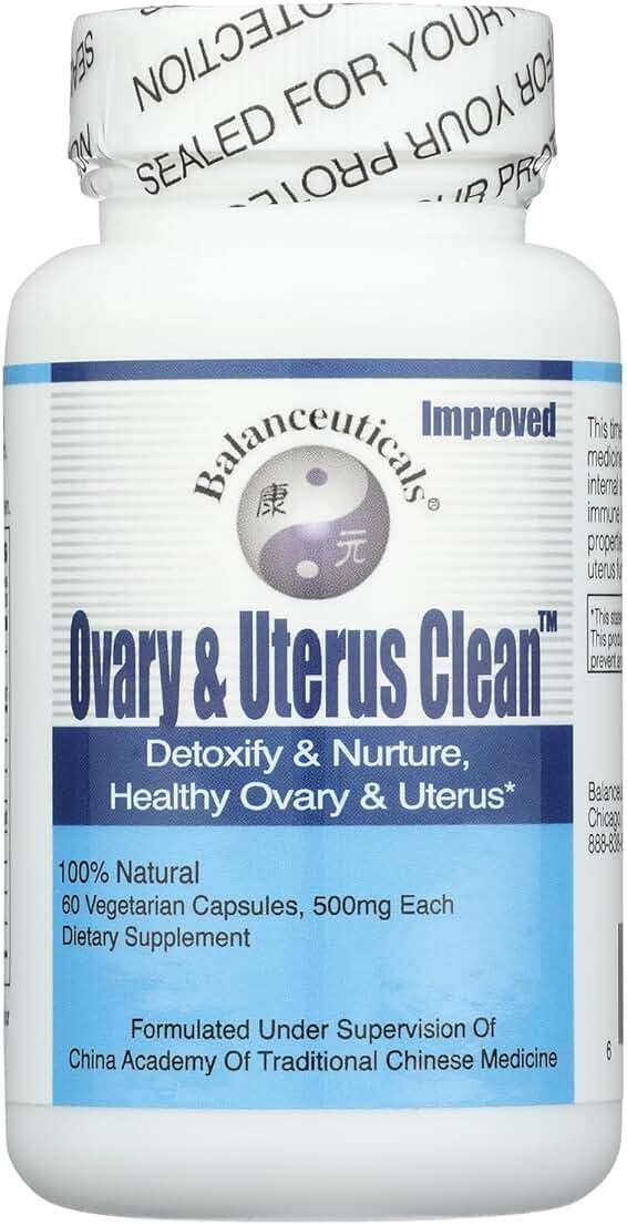 Balanceuticals Ovary & Uterus Clean, 500 mg Dietary Supplement Capsules, 60-Count Bottle - Image 1