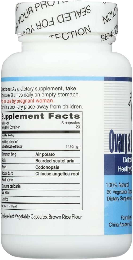 Balanceuticals Ovary & Uterus Clean, 500 mg Dietary Supplement Capsules, 60-Count Bottle - Image 2
