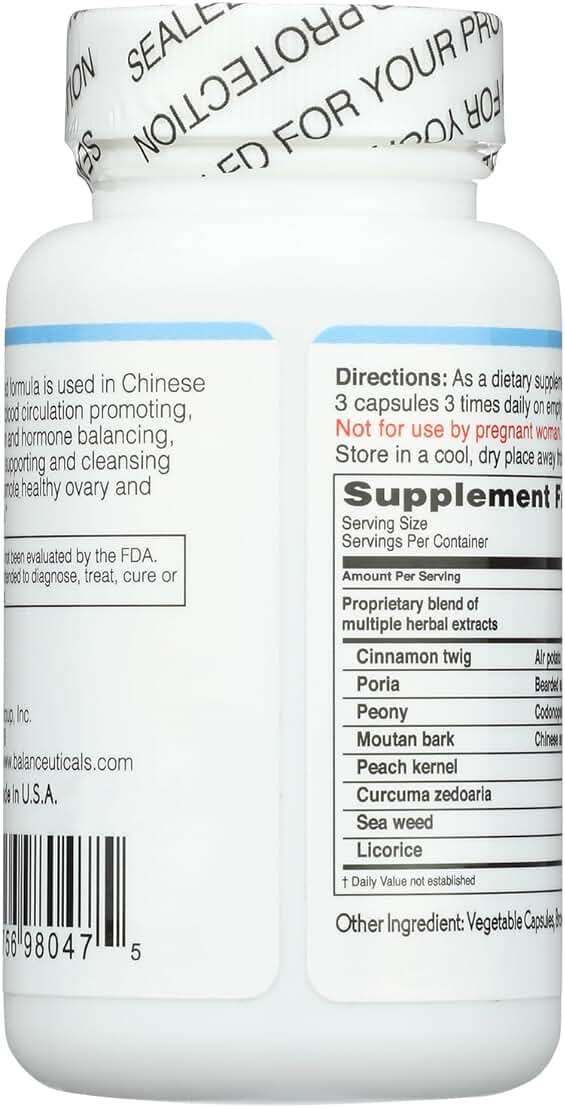 Balanceuticals Ovary & Uterus Clean, 500 mg Dietary Supplement Capsules, 60-Count Bottle - Image 3