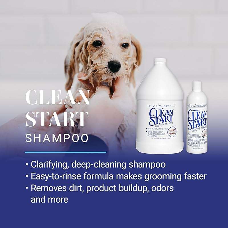 Chris Christensen Clean Start Dog Shampoo, Groom Like a Professional, Pro-Vitamin Deep Cleansing Formula, Preserves Natural Oils, Removes Build Up from Other conditioners, All Coat Types, Made in USA - Image 2